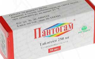 Препарат Пантогам в таблетках: инструкция по применению ноотропного средства для детей